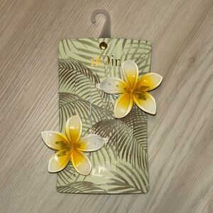 Plumeria Hair Clips